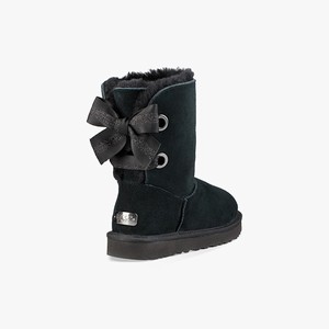 Ugg Customizable Bailey Bow Short Women Classic Boots Black (5837FQVGX)